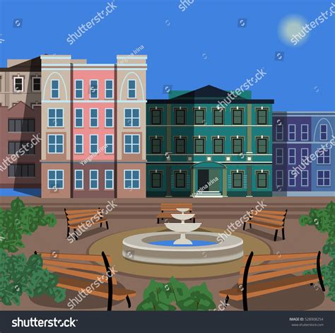 Town Square Royalty Free Stock Vector 528908254