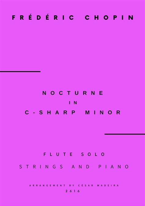 Nocturne No In C Sharp Minor Flute Solo Strings And Piano Full