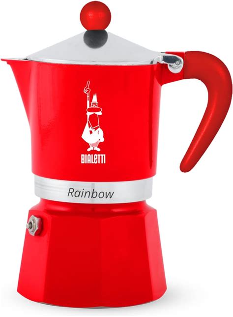 Bialetti Rainbow Moka Pot 3 Cup Espresso Maker With Safety Valve Schiaccianoci