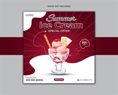 Premium Vector Delicious Dessert Ice Cream Social Media Or Creative