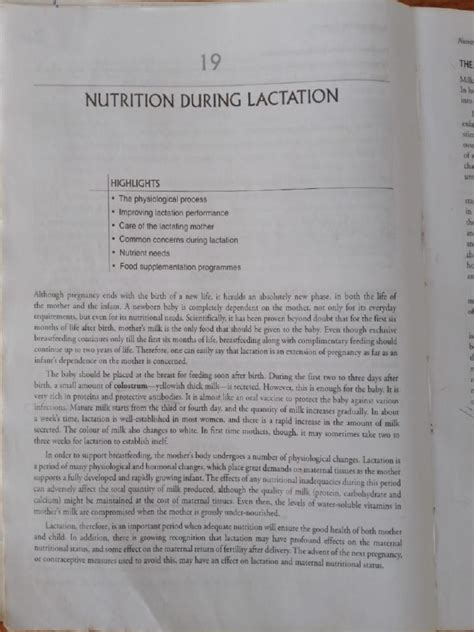 Nutrition During Lactation Pdf