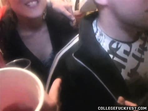 College Teen Sucks Cock At Amateur Frat Party