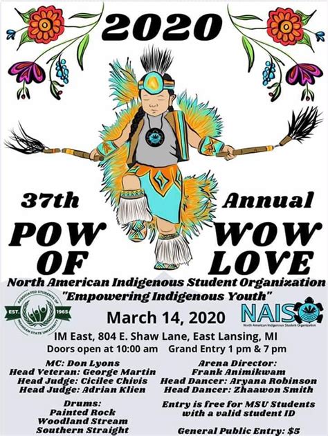 Upcoming Pow Wows Pow Wow Grand Valley State University