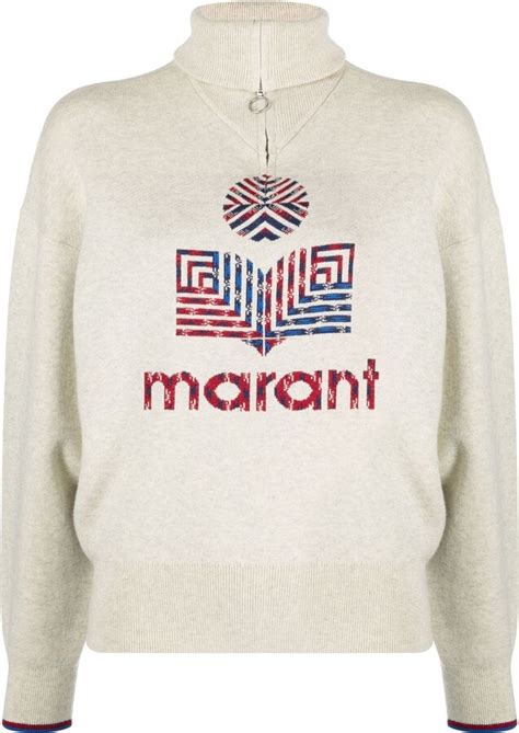 MARANT ÉTOILE Étoile intarsia logo jumper ShopStyle Knitwear