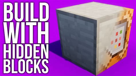 How To Build With Hidden Blocks In Minecraft YouTube