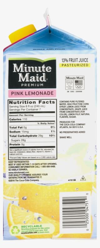 Tropicana Lemonade Nutrition Label Besto Blog