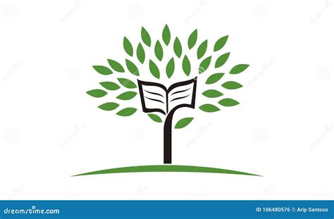 Book of Tree stock vector. Illustration of pictogram - 106480576