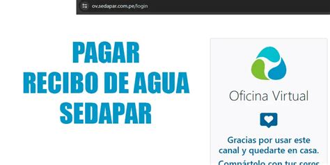 Cómo pagar recibo de agua Arequipa SEPADAR