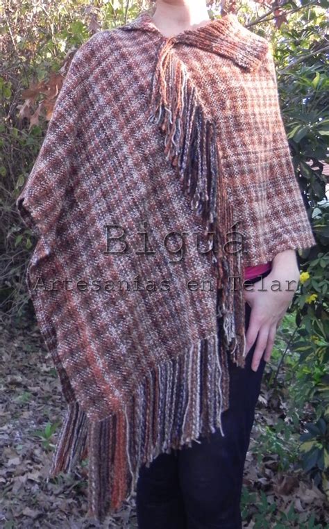 Detalles De Poncho Irregular Tejido A Telar Bigua Telar Blogspot