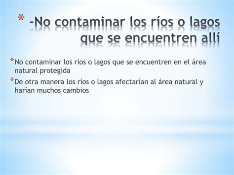 Cómo cuidar las áreas naturales protegidas PPT