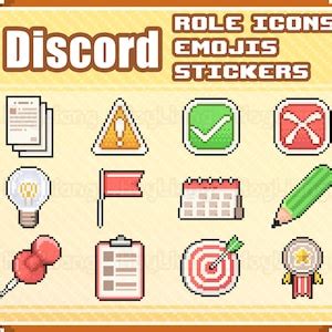 Discord Emojis Pack in Pixel Style, Cute Icons for Milestone Planning ...