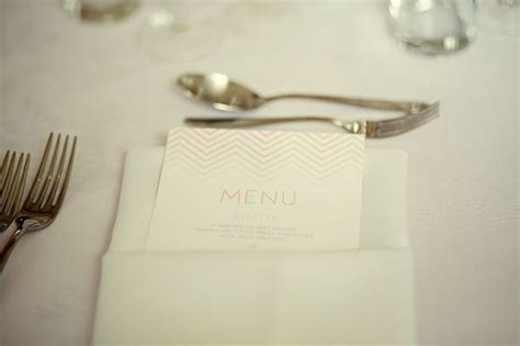 Menu Tucked Into Napkin