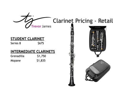 Clarinet Pricing - Retail | Trevor James Saxophones