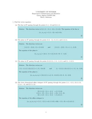 Hw9 Assignment 9 MATH 1250 Linear Algebra I Homework Assignment 9