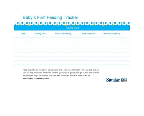 50 Printable Baby Feeding Charts Newborn Feeding Schedule