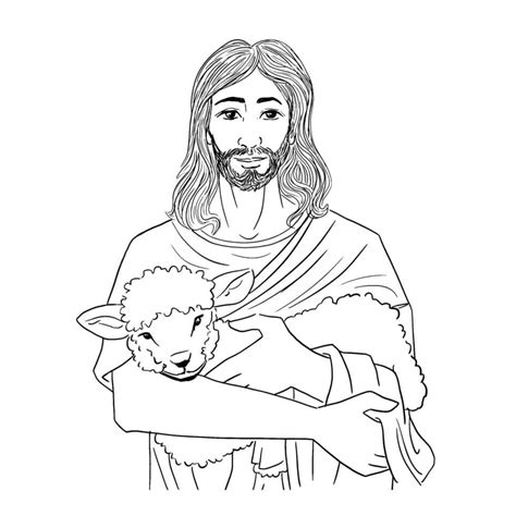 Aggregate More Than 70 Jesus Holding Lamb Sketch Super Hot Vn