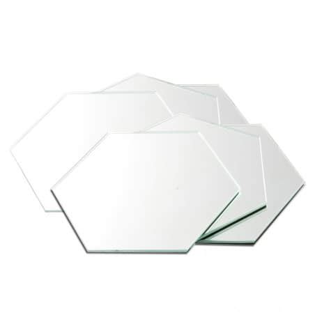 Lot De Miroirs Autocollants Hexagone X Cm Plexi Miroir