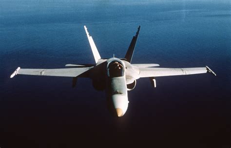 An Air To Air Front View Of An F A Hornet Strike Fighter Aircraft