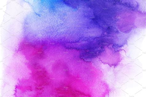 Purple And Blue Watercolor Background