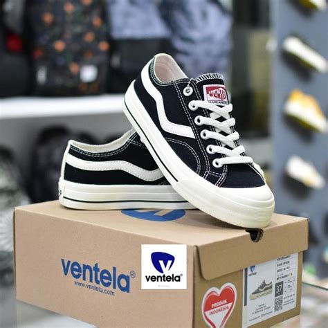 Jual Ventela New Public Low Black Natural Sepatu Ventella Vantela