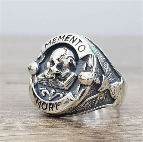 Silver Memento Mori Ring Memento Mori Ring Memento Mori Etsy