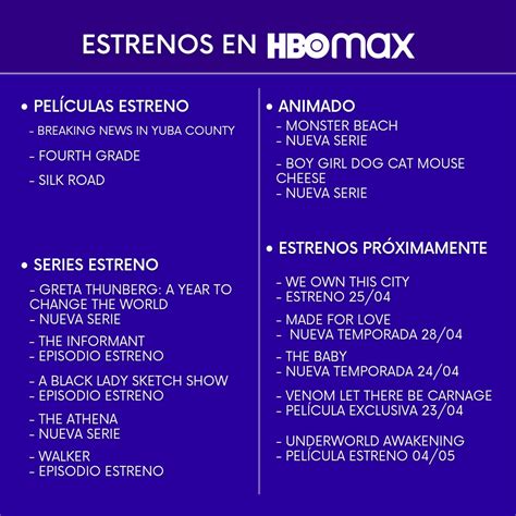 Hbomaxnewsla On Twitter Ya Llegaron Los Estrenos Del D A Disponibles