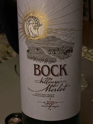 2019 Bock Villányi Merlot Vivino United States