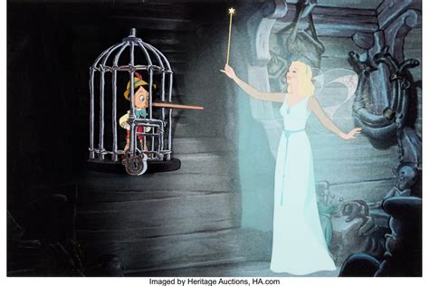 Pinocchio Blue Fairy and Pinocchio Limited Edition Cel (Walt | Lot ...