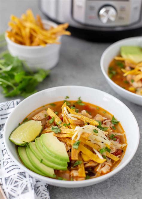 Instant Pot Chicken Tortilla Soup Recipe