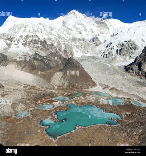 Beautiful Panoramic View Of Mount Cho Oyu And Cho Oyu Base Camp