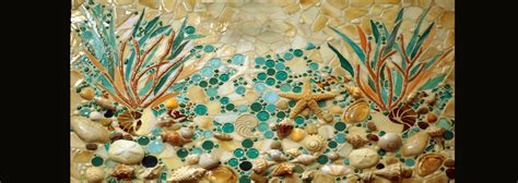 Beach Mosaic Mural|Designer Glass Mosaics