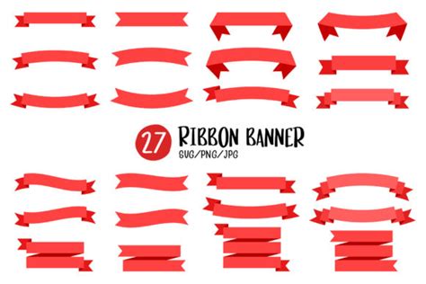 Red Ribbon Banner with Space for Text. Graphic by khanisorn · Creative Fabrica