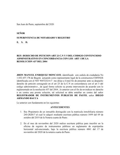 Total 52 Imagen Modelo De Queja Contra Notario Abzlocal Mx