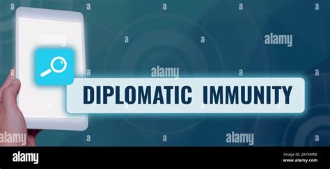 Text Sign Showing Diplomatic Immunity Business Showcase Law That Gives Foreign Diplomats