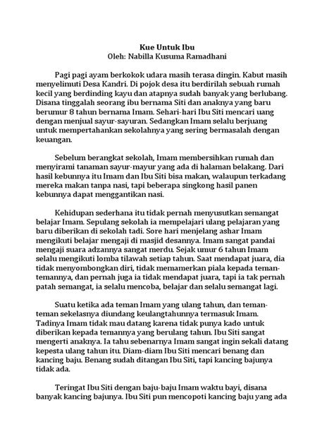 Ganti Cerpen 9a 22 Kue Untuk Ibu Nabilla Kusuma Ramadhani Pdf