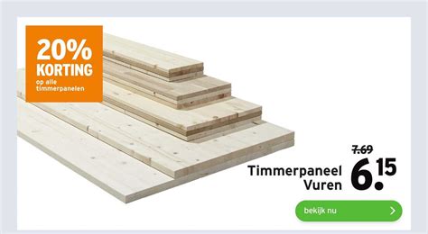 Timmerpaneel Vuren Korting Aanbieding Bij Gamma Folders Nl
