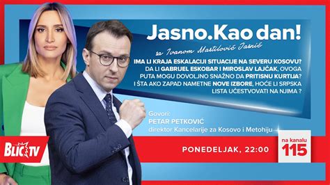 Jasno Kao Dan Gost Petar Petkovi Direktor Kancelarije Za Kosovo