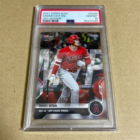 未使用に近いPSA10GEM MINT 2021 Topps Now OS 40 大谷翔平2021 AL MVPShohei