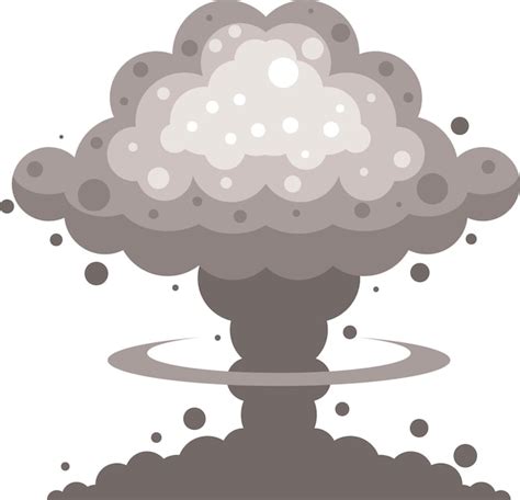 Premium Vector Vector Image Of A Mushroom Cloud After Explosion