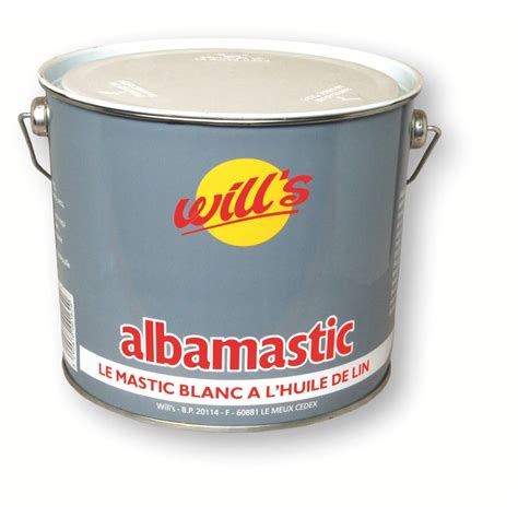 MASTIC DE VITRIER BLANC ALBAMASTIC 1 KG 053492 Référence Batiment