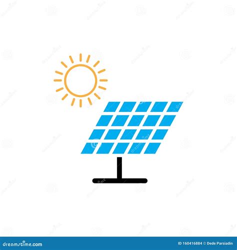 Icono Solar De La Energ a Del Logotipo Ilustración del Vector