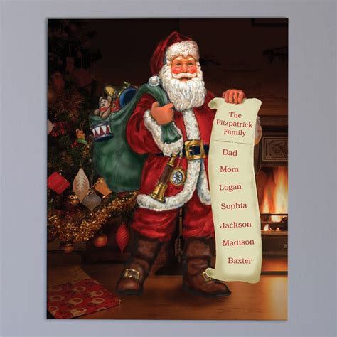 Personalized Santa S List Canvas GiftsForYouNow