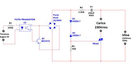 Controllo Triac Con Bassa Tensione Ne Circuito Elettronica