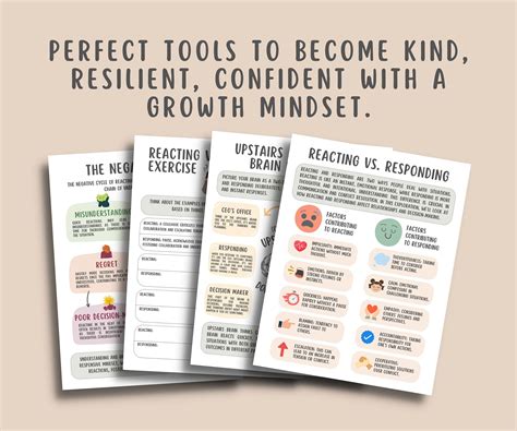 Responding Vs Reacting For Couples Communication And Emotional Regulation Skills Worksheets