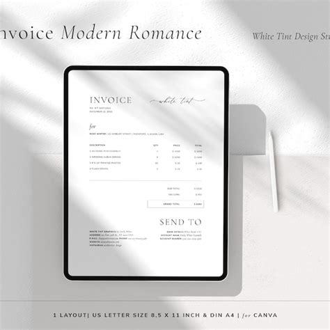 Entrepreneur Invoice Template Etsy