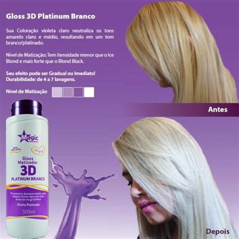 Magic Color 3d Gloss Matizador “platinum Branco” 500 Ml Salonet