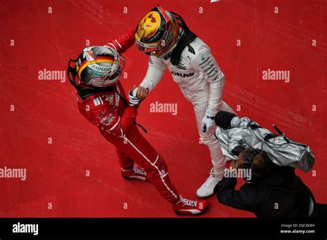 Mercedes Amg F Celebrates In Parc Ferme Placed Sebastian Vettel Hi Res