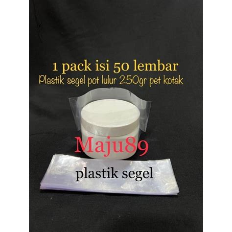 Jual Plastik Segel Pot Lulur Gr Pet Kotak Pack Isi Lembar