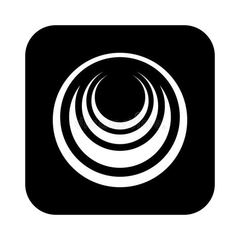 Element For Design Abstract Black And White Circle Icon Stock Vector