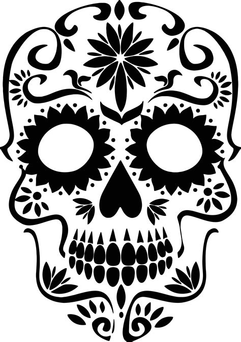 Clipart Sugar Skull Silhouette